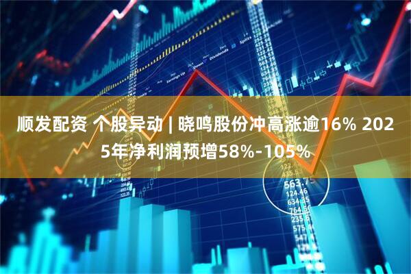 顺发配资 个股异动 | 晓鸣股份冲高涨逾16% 2025年净利润预增58%-105%